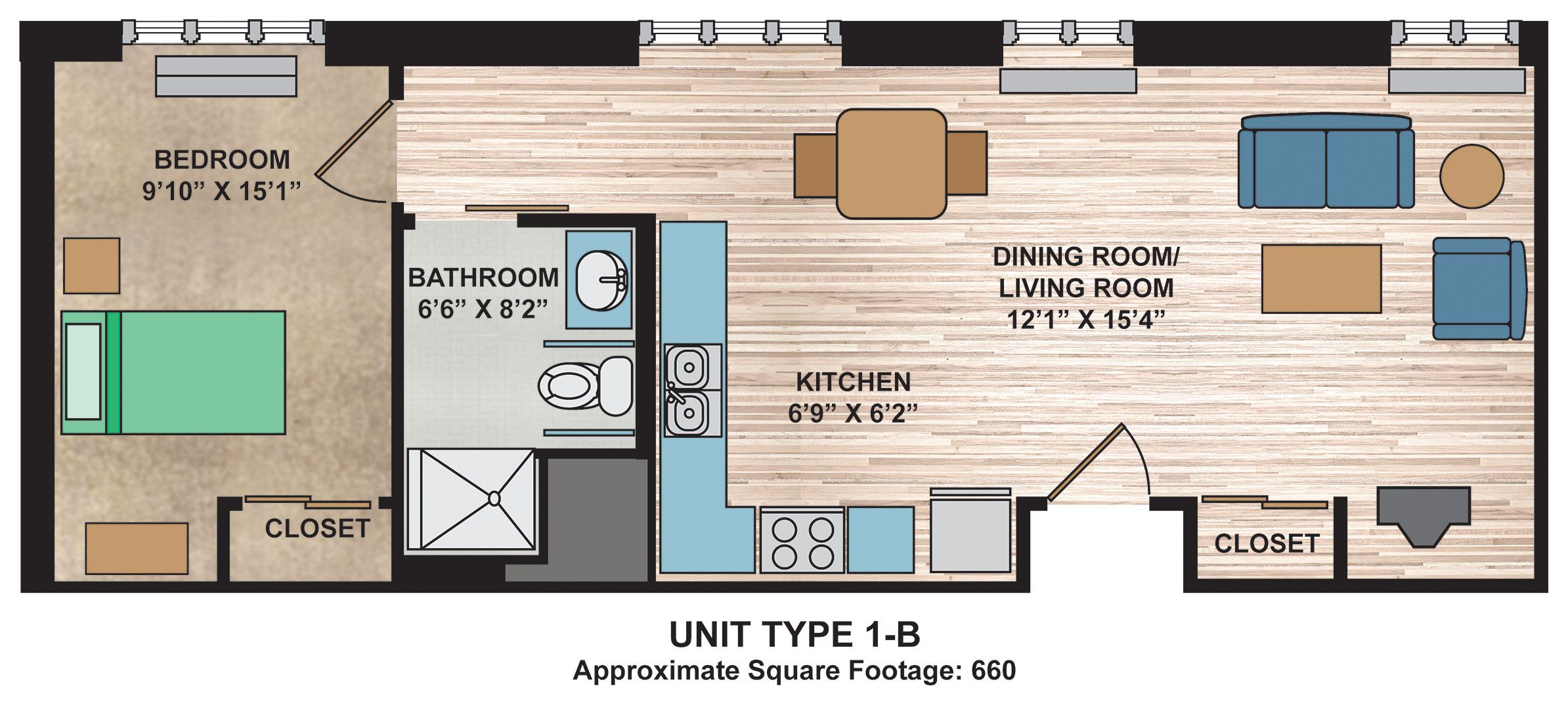 McGregor Senior Housing floor plan Unit1-B