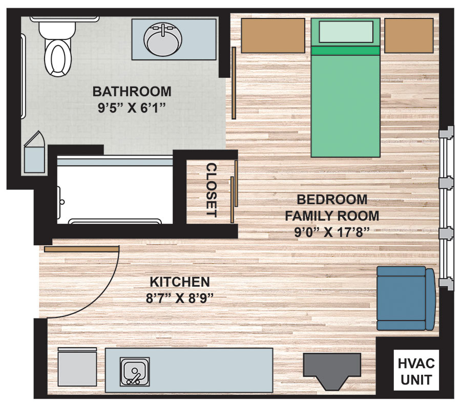 McGregor Assisted Living floor plan Studio