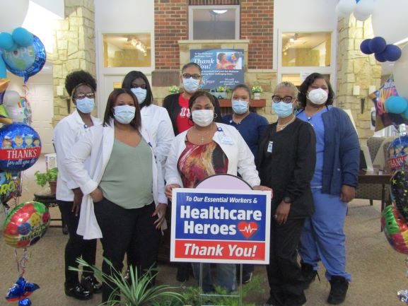 Group of nurses standing together at McGregor location