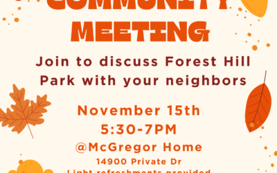 Forest Hill Park Community Meeting hosted by Trust for Public Land