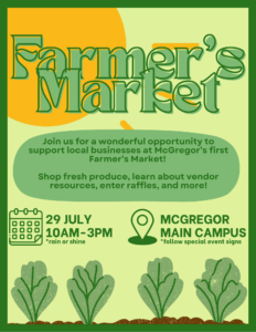 Fresh produce and local vendors at McGregor Farmers Market, showcasing community spirit and healthy choices.